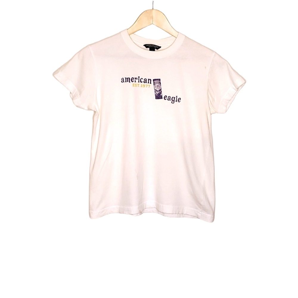 Purple and Yellow Tiki Graphic AE T-Shirt